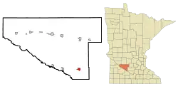 Location of Fairfax, Minnesota