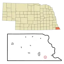 Location of Preston, Nebraska