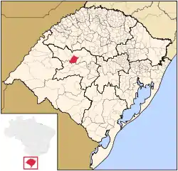 Location in Rio Grande do Sul state