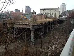 East end being filled in, January 2017