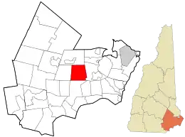 Location in Rockingham County and the state of New Hampshire.