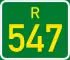 Regional route R547 shield