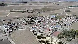 Aerial view of  San Pablo de la Moraleja (Valladolid, España).