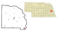 Location of Ashland, Nebraska