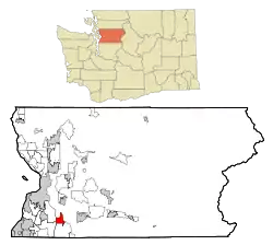 Location of Cathcart in Snohomish County