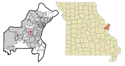 Location of Westwood, Missouri