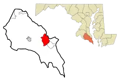 Location of California, Maryland