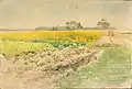 Łubin (Lupin Field), watercolor, 1924, landscape of Wola Rafałowska, (National Museum in Warsaw)