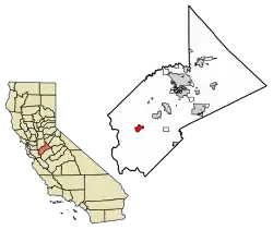 Location of Diablo Grande in Stanislaus County, California.