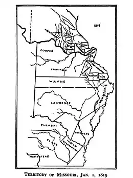 Image 16Map of Missouri before statehood, 1819 (from History of Arkansas)