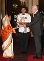 Ambassador Harald Sandberg (2012–2017) and President Pratibha Patil.