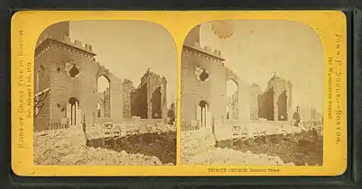 Trinity Church on Summer St., after fire of 1872