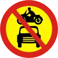 No entry for motor vehicles