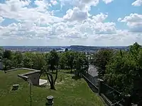 View toward Gellért hill from József-hegy lookout tower