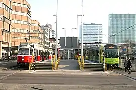 Centraal: Former tram stop on east side of station (closed 2013)