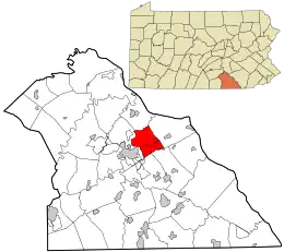 Location in York County and the state of Pennsylvania.