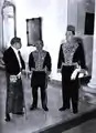 Hoesein together with Governor General Alidius Tjarda van Starkenborgh Stachouwer in Buitenzorg (now Bogor).