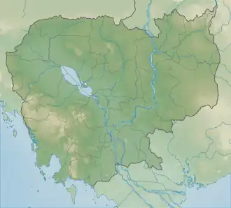 Location of Tonlé Sap in Cambodia.