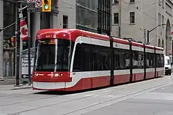 Modern streetcar in Toronto