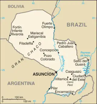 Map of the Paraguay