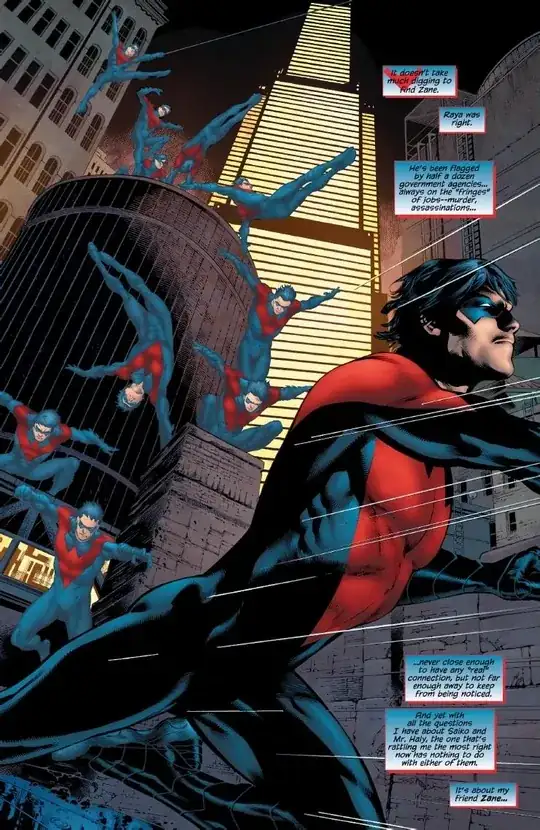 eleven nightwings in one panel