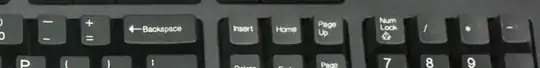 A generic keyboard with an numeric keypad