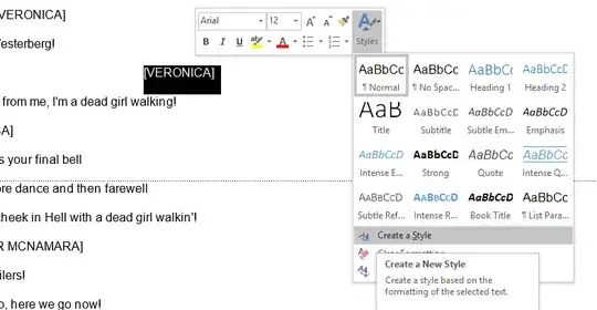 Image shows using context-menu to start editing a Style
