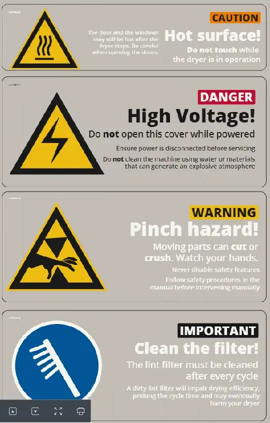 safety and information labels